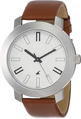 Montre à quartz pour homme, affichage analogique et bracelet en cuir 3120sl01, marron