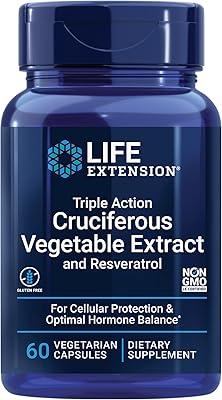 Extrait botanique triple action life extension avec resvératrol 60 gélules (paquet de 1)