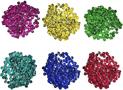 Paillettes amples, 1600 pièces rondes multicolores pour travaux manuels et décorations de fête