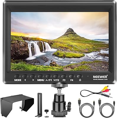 Neower f100 moniteur de caméra ips 7 pouces 1280x800 avec câble mini hdmi pour câble av bmpcc fpv 16:10 ou 4:3 rapport d'aspect réglable pour sony canon nikon olympus (batterie non incluse). DIAYTAR COTE D'IVOIRE est une boutique en ligne généraliste qui propose plus de 300 000 références de produits. En tant que leader du marché ivoirien, elle offre une large gamme de produits pour répondre aux besoins de ses clients. Avec une expérience de vente en ligne de qualité, DIAYTAR COTE D'IVOIRE est la référence pour les consommateurs ivoiriens.