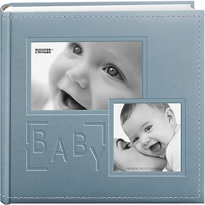 Album photo pioneer de 200 pochettes gravées de la phrase "baby" et un cadre