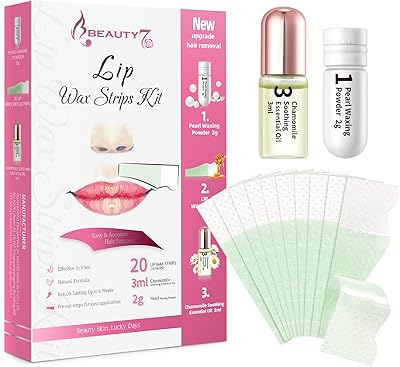 Beauty7 bandes de lèvre supérieure menton visage épilation du visage pour femmes bandes de cire pour cheveux lèvres cheveux bandes de cire froide pour peau soyeuse 10 bandes de papier ciré avec poudre de perle 2g et huile de camomille 3ml. La boutique en ligne DIAYTAR COTE D'IVOIRE est à la pointe de l'innovation technologique, offrant une plateforme utilisateur intuitive et facile à naviguer. Les clients peuvent facilement trouver ce qu'ils cherche grâce à la fonction de recherche avancée et aux catégories de produits bien organisées. La boutique évolue constamment pour améliorer l'expérience utilisateur.