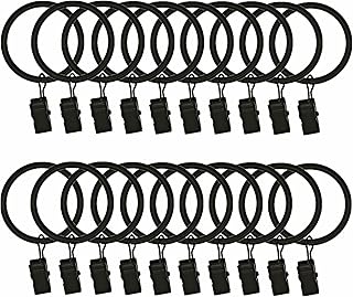 Anneaux de rideaux avec clips 20 grands anneaux robustes pour suspendre des rideaux