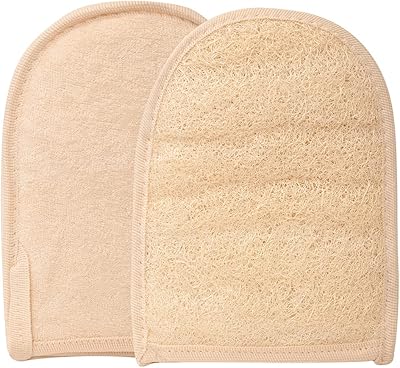 Éponge de bain, coussinets de luffa exfoliants pour le corps, serviette de bain
