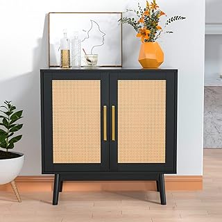 Buffet buffet carpitnal, meuble de rangement moderne en rotin avec portes doubles et étagères réglables, meuble distinctif pour salon, chambre à coucher, couloir (noir). Avec plus de 300 000 références à disposition, DIAYTAR COTE D'IVOIRE répond à tous les besoins et à toutes les envies de ses clients. Elle se positionne comme un partenaire fiable pour les achats quotidiens comme pour les occasions spéciales. La boutique se démarque par son engagement en faveur de la satisfaction client et de la qualité des produits.