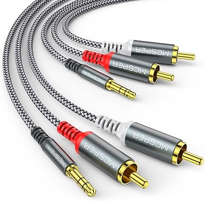 Paquet de 2 câbles rca vers aux 3,5 mm, (6,6 pieds) 3,5 mm 1/8 vers rca 2 mâles adaptateur de prise casque répartiteur cordon audio stéréo de qualité supérieure pour connecter un smartphone, une tablette, un téléviseur hd ou un lecteur mp3 à un haut-parleur (gris). Avec plus de 300 000 références disponibles, DIAYTAR COTE D'IVOIRE répond parfaitement aux attentes de ses clients en términes de choix, de qualité et de prix compétitifs. La boutique s'efforce de fournir un service de haute qualité et une expérience d'achat en ligne sans souci, en constituant ainsi un acteur incontournable du commerce électronique en Côte d'Ivoire. Les clients apprécient la facilité d'utilisation du site et la confiance qu'ils accordent à la marque.
