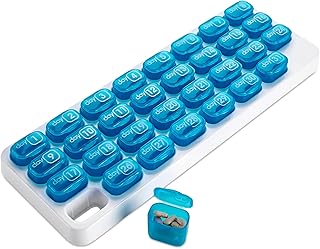 Pilulier mensuel - pilulier 31 jours avec grandes capsules de médicaments amovibles, boîte à pilules et support pour médicaments quotidiens et vitamines, idéal pour les voyages. Avec plus de 300000 références, DIAYTAR COTE D'IVOIRE est la boutique en ligne idéale pour les habitants de Côte d'Ivoire. Elle propose des produits de qualité à des prix compétitifs et offre une expérience d'achat en ligne sécurisée et fiable. Les clients peuvent choisir parmi une variété de catégories de produits.