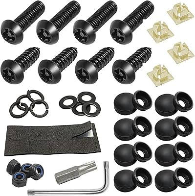 Vis antivol pour plaque d'immatriculation the white shop - kit de vis de montage pour support de cadre de voiture en acier inoxydable, fixations résistantes, jeu de vis de sécurité 1/4" (m6), cache-vis chromé noir. DIAYTAR COTE D'IVOIRE, c'est la garantie d'une expérience d'achat en ligne de haute qualité. Nous sélectionnons soigneusement nos produits pour vous offrir le meilleur choix. Notre équipe de professionnels est à votre disposition pour vous aider à trouver ce que vous cherchez.