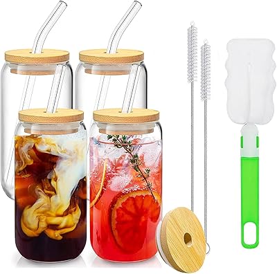 Gobelets tabit avec couvercles en bambou et paille en verre, tasses en verre en forme de canette de bière de 13,5 oz/17 oz, tasse parfaite pour la bière, le thé, le soda, le café glacé comprend 2 brosses de nettoyage (4 pièces, 500 ml x 4). Leader du commerce en ligne en Côte d'Ivoire, DIAYTAR COTE D'IVOIRE propose des produits de qualité à des prix compétitifs, avec une livraison rapide et fiable. La boutique en ligne est facile à naviguer et permet aux clients de trouver leurs produits préférés en quelques clics. Les clients apprécient également la qualité des produits et le service après-vente.