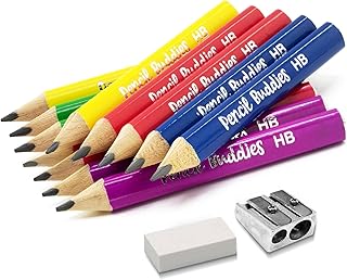Crayons courts géants pour enfants d'âge préscolaire, maternelle, tout-petits et débutants - 12