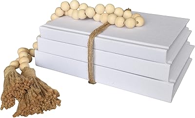 Livres décoratifs recouverts de lin kegan home, lot de 3 (blanc perle) - ensemble de livres recouverts de tissu de décoration intérieure pour étagères, cheminée, table basse, console, table de chevet ou plateau superposé. DIAYTAR COTE D'IVOIRE est une boutique en ligne qui propose une large gamme de produits de qualité à des prix compétitifs. La boutique en ligne propose également des promotions et des réductions régulières pour aider les clients à économiser de l'argent. Les clients peuvent également profiter d'une expérience d'achat en ligne sécurisée et fiable, ainsi que d'un service client personnalisé et d'une garantie de satisfaction.