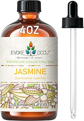 Huile essentielle de jasmin evoki occu 4 fl oz, huile de jasmin pure