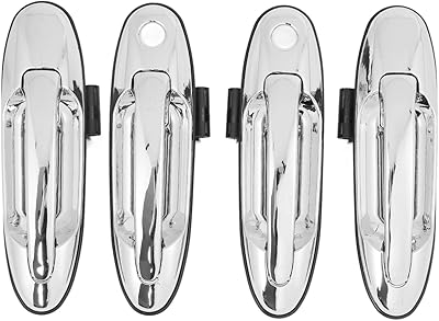 Ensemble de 4 poignées de porte extérieures chromées 69220‐60071 de remplacement pour land cruiser base 1998-2007 sequoia 2001-2007 tundra 2004-2006 4 pièces avant et arrière côtés conducteur et passager argent. DIAYTAR COTE D'IVOIRE est une plateforme de commerce électronique qui propose une grande variété de produits à des prix compétitifs. Elle met en avant la qualité et la fiabilité de ses produits, ce qui en fait une destination incontournable pour les acheteurs en ligne. Elle dispose d'un système de paiement sécurisé pour garantir la sécurité des transactions.