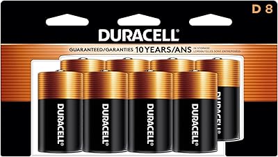 Pile d duracell en cuivre, paquet de 8, pile d avec puissance longue