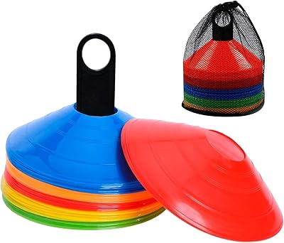 Cônes d'agilité de beauté pour l'entraînement de football, 50 marqueurs de disque, cônes de disque de sport, avec sac de transport et support d'entraînement, multicolores. La boutique en ligne DIAYTAR COTE D'IVOIRE propose un large choix de produits de qualité, allant des produits alimentaires aux accessoires de mode. Avec plus de 300 000 références, elle répond aux besoins les plus divers de ses clients. La boutique est appréciée pour son service de livraison rapide et son engagement à offrir des produits de qualité.