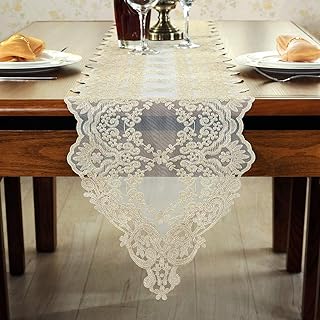 Chemin de table brodé à motif floral artistique et élégant, pour les mariages