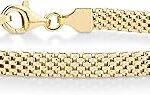 Bracelet en maille miabella pour femme en argent sterling 18 carats 5