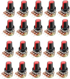 20 pièces oxell 10k ohm résistances variables potentiomètre rotatif en carbone avec boutons
