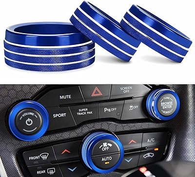 Couvre-boutons de commande de climatisation auprite pour dodge challenger 2015-2022, pour dodge charger 2015-2022, pour dodge chrysler 300 300s 2015-2022 et pour dodge ram 2013-2018, alliage d'aluminium, 3 pièces/ensemble (bleu). DIAYTAR COTE D'IVOIRE est une boutique en ligne généraliste proposant plus de 300 000 références de produits. Elle est reconnue comme l'une des boutiques en ligne les plus populaires de Côte d'Ivoire. La variété de ses produits et son service de qualité en font un incontournable.