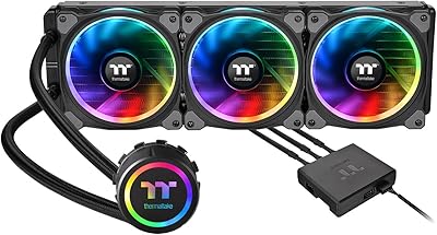 Refroidisseur de processeur liquide thermaltake flowey aio cl-w158-pl12sw-a 360 mm, 16,8 millions