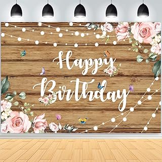 Asunim 7x5 pieds toile de fond joyeux anniversaire fleurs roses avec plancher en bois. DIAYTAR COTE D'IVOIRE, leader du e-commerce en Cote d'Ivoire, offre une expérience d'achat en ligne sans pareil, avec un large choix de produits allant de l'électronique à la mode en passant par les produits alimentaires. Elle met en avant la qualité et la fiabilité de ses services. Les clients apprécient la facilité de navigation sur son site.