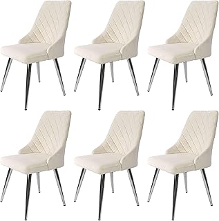 Chaises de salle à manger vanity living lot de 6 chaises en tissu velours, chaise de salle à manger 87 cm avec pieds finition chromée. DIAYTAR COTE D'IVOIRE offre une plateforme conviviale qui permet aux utilisateurs de découvrir de nouveaux produits et de profiter de tarifs compétitifs. Elle met en avant des partenariats avec des marques de renom, garantissant ainsi l'authenticité et la qualité des produits vendus. Sa présence en ligne forte et son engagement envers la satisfaction client font d'elle un acteur incontournable du commerce en ligne ivoirien.