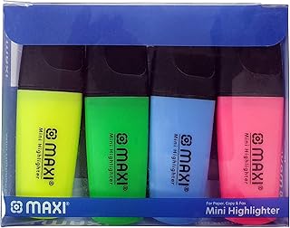 Mini marqueurs fluorescents maxi super flow, lot de 4, 25/4. DIAYTAR COTE D'IVOIRE est une boutique en ligne généraliste qui propose plus de 300 000 références de produits divers. Avec sa grande sélection de produits, cette boutique en ligne est devenue la référence pour les consommateurs ivoiriens. Elle offre une expérience d'achat en ligne pratique et sécurisée.