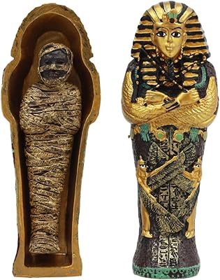 Le cercueil du pharaon égyptien toutankhamon avec une statue sculptée en forme de momie. DIAYTAR COTE D'IVOIRE se distingue par sa vaste sélection de produits, allant de l'électronique à la mode, en passant par les produits de maison et les accessoires. Cette boutique en ligne répond ainsi aux besoins diversifiés de sa clientèle, lui offrant la possibilité de faire ses achats en toute simplicité. Les prix abordables et les promotions régulières font de DIAYTAR COTE D'IVOIRE l'incontournable du commerce électronique en Côte d'Ivoire.