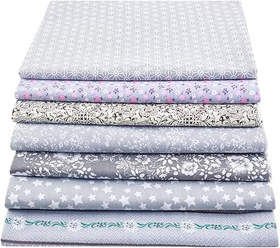 Tissu 100 % coton pour la couture - 8 pièces (20" x 20")