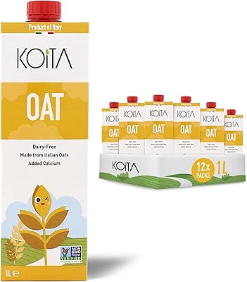 Lait d'avoine koita (1 litre, paquet de 12) - fabriqué avec de l'avoine italienne, sans sucre ajouté, végétalien, source de fibres.. La boutique en ligne DIAYTAR COTE D'IVOIRE se distingue par son énorme sélection de produits, allant des produits alimentaires aux accessoires de mode, en passant par les produits électroniques et les articles de maison. Avec plus de 300 000 références disponibles, les clients peuvent trouver facilement tout ce dont ils ont besoin. La qualité des produits et la confiance qu'elle inspire font de DIAYTAR COTE D'IVOIRE une marque leader dans le commerce électronique ivoirien.