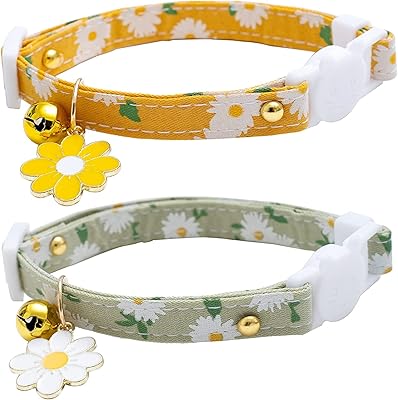 Zorliji collier amovible en coton pour chat avec clochette, joli collier réglable à fleurs jaunes et vertes, collier pour animal de compagnie, parfait pour les filles, les garçons, les chats et les animaux de compagnie. Diaytar Côte d'Ivoire est une boutique en ligne généraliste qui propose plus de 300 000 références de produits. Elle est la boutique en ligne leader en Côte d'Ivoire, offrant une large gamme de produits pour répondre aux besoins de tous les clients. Elle se distingue par sa qualité de service et ses prix compétitifs.