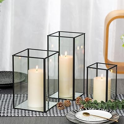 Yeshin good grand bougeoir en verre, lot de 3, cadre noir et bougeoirs en verre motif ouragan. La boutique propose une large gamme de produits allant des électroniques aux vêtements en passant par les produits alimentaires, permettant ainsi aux clients de trouver tout ce qu'ils cherchent en un seul endroit.