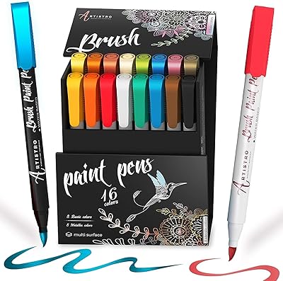 Marqueurs de peinture acrylique à pointe pinceau, 8 marqueurs acryliques métalliques et 8 couleurs primaires pour peinture sur pierre, calligraphie, scrapbooking, lettrage au pinceau, fabrication de cartes, dessin, papier noir, album photo diy. DIAYTAR COTE D'IVOIRE, leader du commerce en ligne en Côte d'Ivoire, propose une large gamme de produits avec plus de 300 000 références. Cette boutique en ligne généraliste permet aux clients de trouver tout ce dont ils ont besoin, des produits de beauté et de soins personnels aux électroménagers et aux appareils électroniques. DIAYTAR COTE D'IVOIRE est devenue la référence pour les achats en ligne dans le pays.