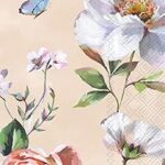 Serviettes de fête au design floral pour invités - 32 pièces | paquet