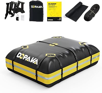 Sac de transport de bagages sur le toit de voiture, 100 % étanche et robuste, 1000d, sac de toit de voiture de 15 pieds cubes pour tous les véhicules avec/sans support, tapis antidérapant, serrure à bagages, 6 crochets de porte. La boutique en ligne DIAYTAR COTE D'IVOIRE est le point de référence pour les consommateurs ivoiriens qui recherchent des produits de qualité à des prix compétitifs. Avec plus de 300000 références, elle couvre tous les domaines de la vie quotidienne, de la mode à l'électronique en passant par les produits alimentaires.