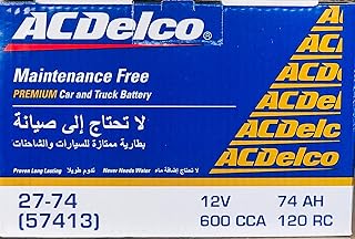 Batterie de voiture ac delco 12 volts 74ah 27-74mf 57413 57412