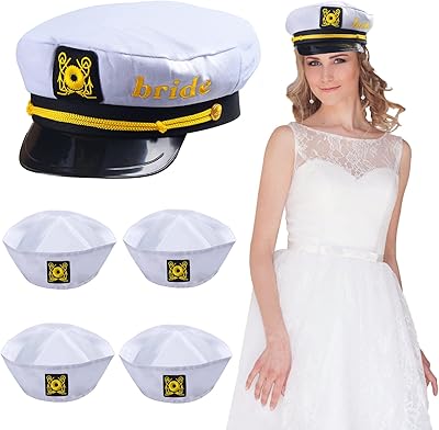 5 pièces chapeau de capitaine de mariée ichio et chapeau de marin blanc pour fête de mariage sur yacht avec broderie de mariée. La boutique en ligne DIAYTAR COTE D'IVOIRE est la référence pour les achats en ligne en Côte d'Ivoire. Avec une gamme de produits incroyablement large, elle satisfait les besoins de tous les clients. Elle propose des produits de qualité à des prix compétitifs.
