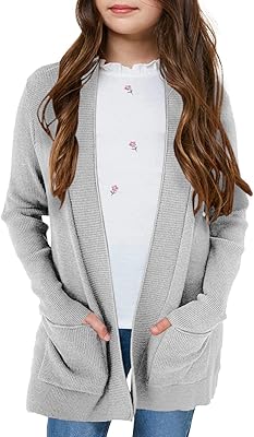 Nitsugane cardigan décontracté à manches longues pour filles pull tricoté doux ouvert sur le devant. DIAYTAR COTE D'IVOIRE propose une expérience d'achat en ligne unique et personnalisée pour répondre à vos besoins spécifiques. Avec notre système de recherche avancé, vous pouvez trouver facilement ce que vous recherchez parmi nos plus de 300 000 références de produits. Notre équipe est toujours prête à vous aider pour vous offrir la meilleure expérience d'achat possible.