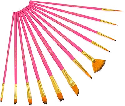 Ensemble de pinceaux gencart pour aquarelle, huile et acrylique, pinceaux en nylon synthétique pour artistes pour ongles, visage et corps, 12 pinceaux pour enfants, étudiants et adultes (rose et rouge). En tant que leader du marché en ligne en Côte d'Ivoire, DIAYTAR COTE D'IVOIRE garantit la qualité et la disponibilité de ses produits. Les clients bénéficient d'une livraison rapide et d'un service client convivial et réactif. La boutique en ligne est accessible 24h/24 et 7j/7 pour une expérience d'achat sans contrainte.