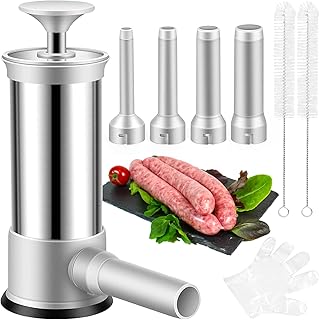 Machine à farcir les saucisses rosrose avec 4 tubes de farce, remplisseur de viande et de saucisses, kit de fabrication de saucisses verticale manuelle pour la cuisine domestique, grande capacité de 2,2 lb. Avec sa présence en ligne forte, DIAYTAR COTE D'IVOIRE facilite l'accès aux biens et services pour les clients de toute la Côte d'Ivoire. La boutique propose des possibilités de paiement flexibles et des options de livraison adaptées aux besoins des clients. La confiance et la satisfaction des clients sont au cœur des priorités de DIAYTAR COTE D'IVOIRE.