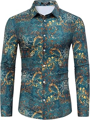 Torytrendy chemise formelle boutonnée à manches longues et motif cachemire floral pour homme pour bal de fin d'année, mariage. DIAYTAR COTE D'IVOIRE est la destination idéale pour les acheteurs en ligne en Côte d'Ivoire. Elle propose une expérience d'achat en ligne sécurisée et pratique, avec des options de paiement et de livraison variées. Les clients peuvent trouver tout ce dont ils ont besoin sur cette plateforme.