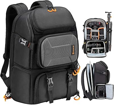 Sac à dos étanche pour appareil photo tarion avec compartiment pour ordinateur portable