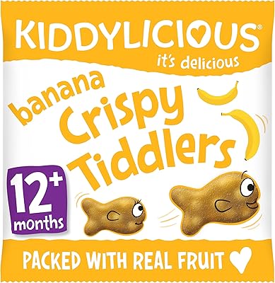 Kiddylicious banana crispy tiddlers - délicieuse friandise aux vrais fruits pour les enfants
