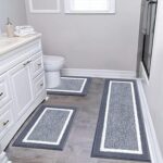 Ensemble de tapis de salle de bain pur 3 pièces, ensemble de tapis