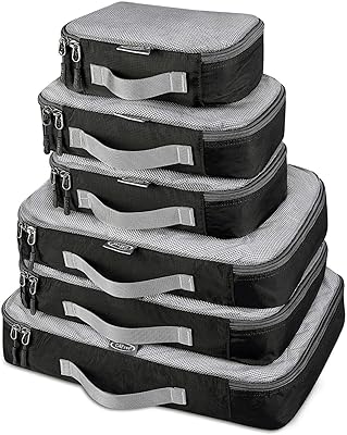 Cubes d'emballage g4 gratuits de 6 pièces pour organiser les accessoires de voyage