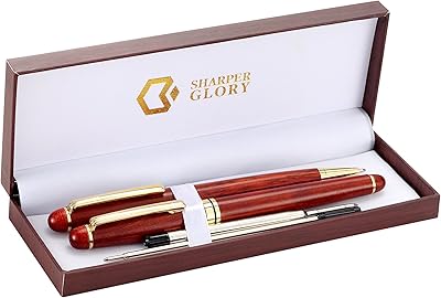 Ensemble de stylos en bois de rose (p7002rb) - ensemble de stylos à