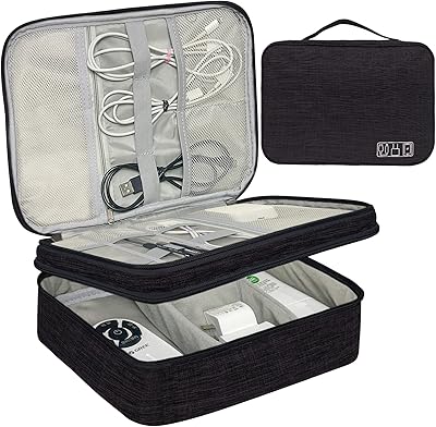 Sac de rangement électronique de voyage ogitok pour organiser les câbles