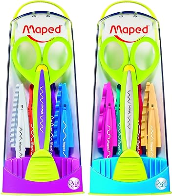 Ciseaux manuels maped à changement rapide avec 5 lames, pour enfants, 5 pouces