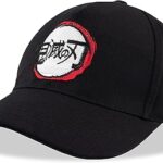 Casquette de baseball ajustable en coton brodé anime demon slayer