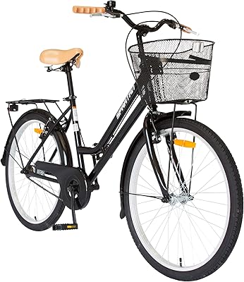 Vélo de ville classique spartan (noir, 24 pouces)